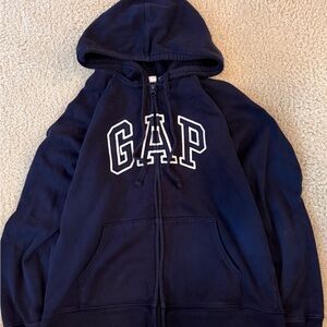 GAP Mens Dark Blue Zip-Up Hoodie